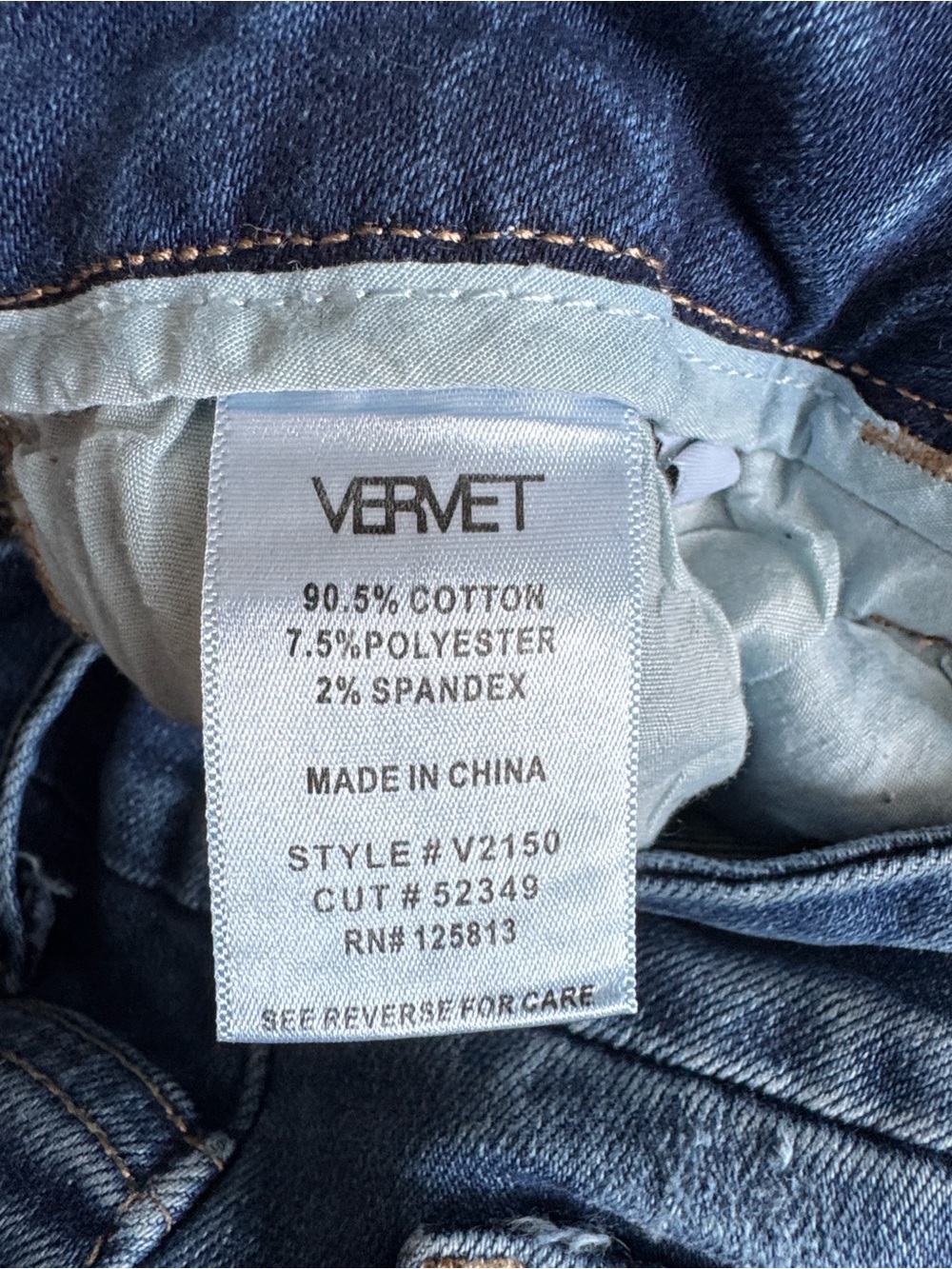 VERVET WOMEN'S DARK WASH HIGH RISE WIDE LEG DENIM JEANS SZ 29 - Picture 5 of 9